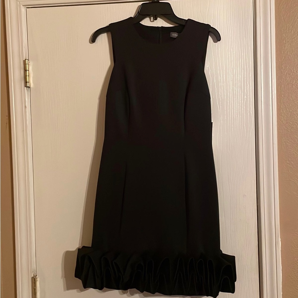 Structured ruffle bottom dress
